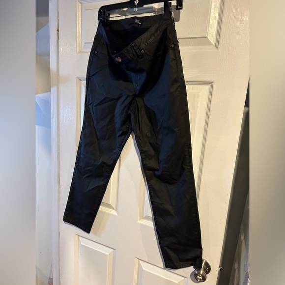 Nordstrom 1822 Denim High Waist Coated Leather Ankle Skinny - Picture 15 of 16